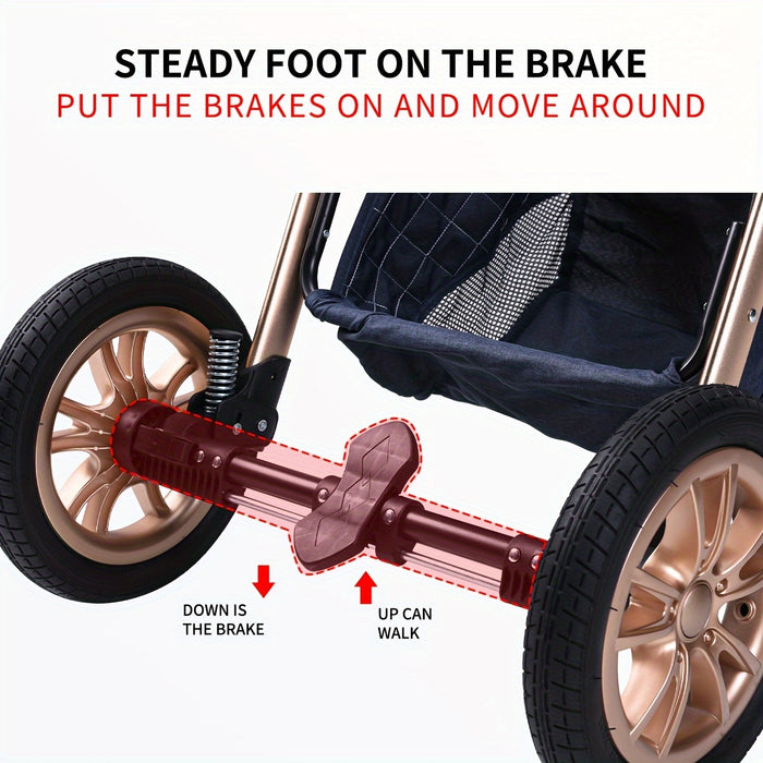 High Landscape Baby Stroller, Portable Folding Bidirectional Shock-absorbing Stroller That Can Sit And Lie Down