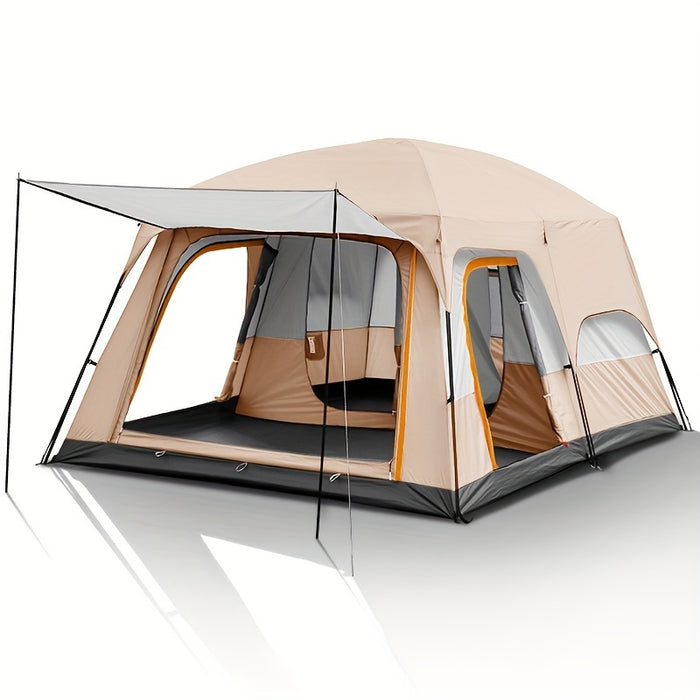 Versatile Large Outdoor Tent with Canopy & Mosquito Net - Waterproof, Fits 8-12 People, Perfect for Camping, Beach Trips & Gatherings - For Families & Groups - Ideal for Outdoor Adventures & Events - Great Gift for Camping En