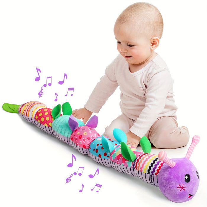Nfant Youngsters Musical Stuffed Animal Toys for 0-3-6-12 Months, with Multi-Sensory Crinkle, Rattle And Textures, Youngsters Tummy Time Toys for Youngsters, Youngsters Boy Girl Gifts, Purple for CATERPILLAR