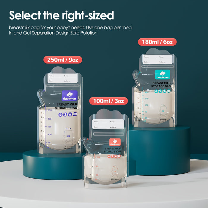 Breast Milk Storage Bags, 3oz Breast Milk Storage Bags and Stand Up Pouch