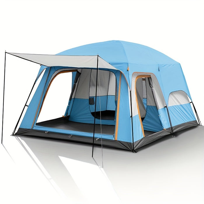 Versatile Large Outdoor Tent with Canopy & Mosquito Net - Waterproof, Fits 8-12 People, Perfect for Camping, Beach Trips & Gatherings - For Families & Groups - Ideal for Outdoor Adventures & Events - Great Gift for Camping En