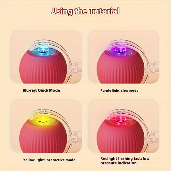 Interactive Electric Cat Toy with Sound - USB Rechargeable, Durable Chew-Resistant Ball for All Breeds, Interactive Cat Toy, Smart, Relieve Boredom