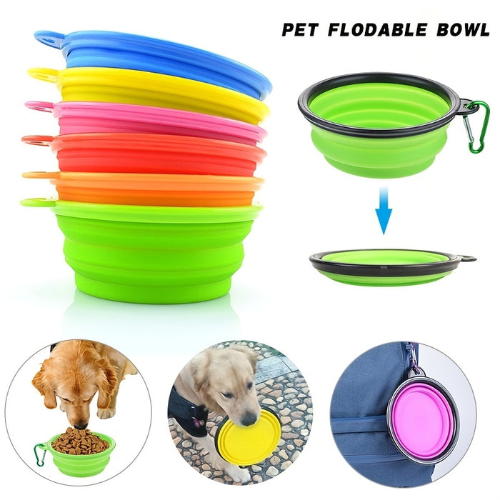 Portable Pet Food Bowl: Foldable & Durable TPR Bowl For Dogs & Cats