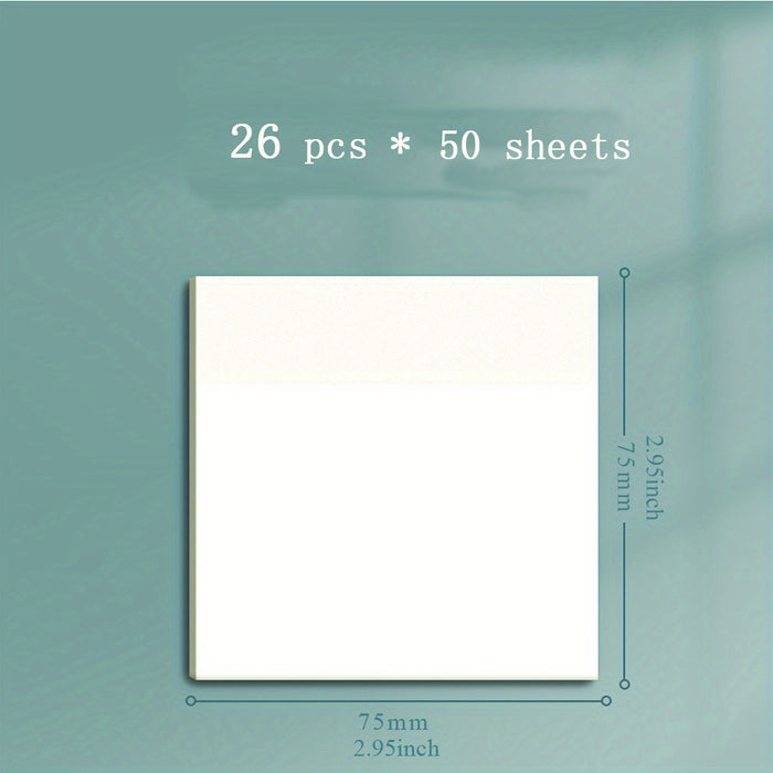 50 Sheets Transparent Sticky Notes, Suitable For Notebooks, Diaries, School Stationery Supplies, Office Supplies, Large/medium/small Art Supplies