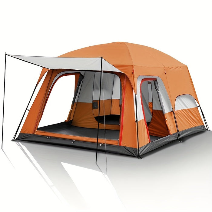 Versatile Large Outdoor Tent with Canopy & Mosquito Net - Waterproof, Fits 8-12 People, Perfect for Camping, Beach Trips & Gatherings - For Families & Groups - Ideal for Outdoor Adventures & Events - Great Gift for Camping En
