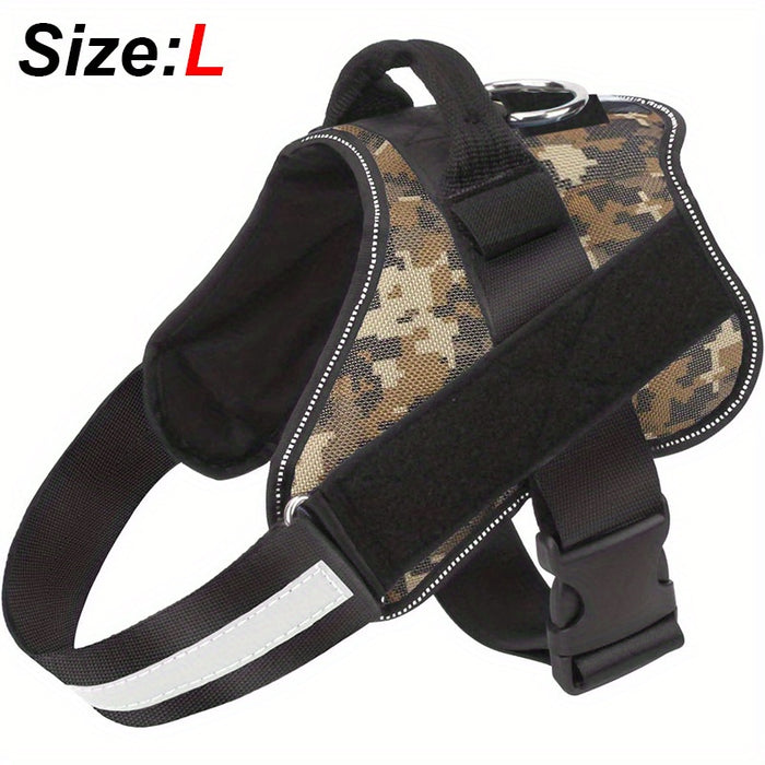 Reflective No-Pull Dog Harness with Breathable Design and Handle for Control and Comfort
