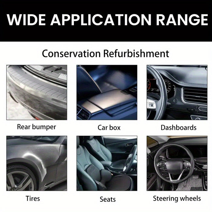 Binzaki Plastic Renovating Wax, 2.03oz, Black Interior Dashboard Shine Restorer, ABS Resin Repair Cream, Whitening Restoration Paste, Leather Sofa Seat Care, Car Tire Gloss Enhancer