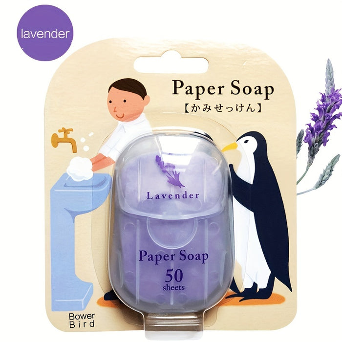 50 Pcs Soap Paper Sheets, Portable Disposable Travel Scented Bath Slice Sheet, Foaming Paper Soap Confetti Slide Flakes For Travel And Outdoor Father's Day Gift