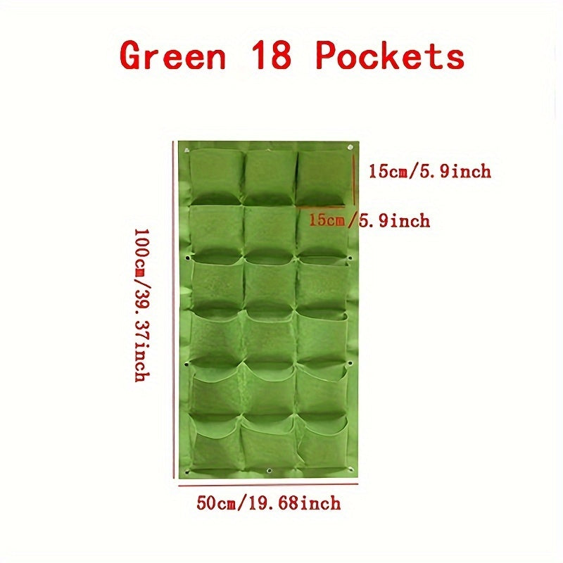 Versatile Wall-Mounted Garden Grow Bags - Lightweight, Indoor/Outdoor Use with 18/25/36/49/64/72 Pockets for Home Gardening