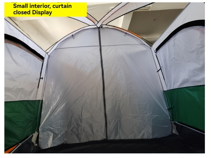 Outdoor Multi-person Camping Tent - Thickened Rainproof Two Rooms One Living Room Portable Family Camping, Courtyard Tent, Awning Set - For Families & Outdoor Enthusiasts - Suitable for Camping, Hiking & Picnics - Perfect Chr