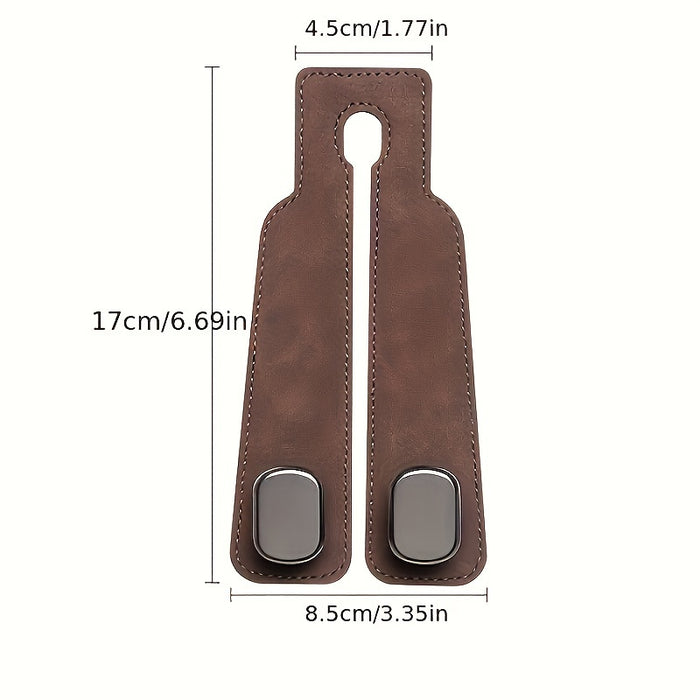 Car Seat Back Cover, Hidden Hook Design - Made of PU Material, Suitable for Various Models