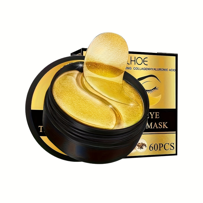 60pcs of Golden Eye Moisturizing Under-Eye Patches, Eye Masks for Firming Skin Care with Collagen And Hyaluronic Acid