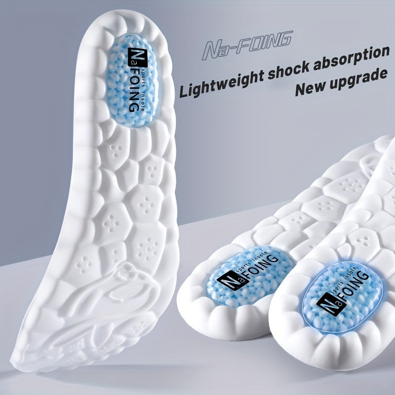 1 Pair TPU Sports Insoles with Explosive Rice Capsules - Shock Absorbing, Breathable, Lightweight Running Inserts for Enhanced Comfort and Support
