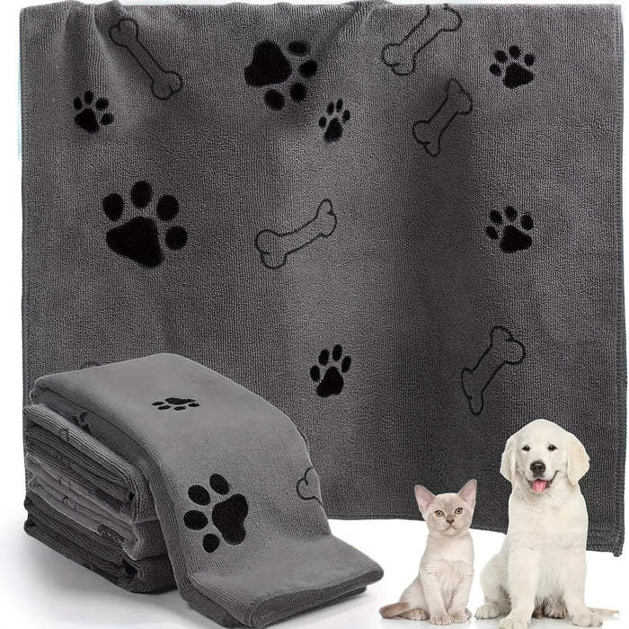 Quick-Drying Microfiber Dog Towel for Bath, Absorbent Pet Towel for Dogs and Cats, Medium Size