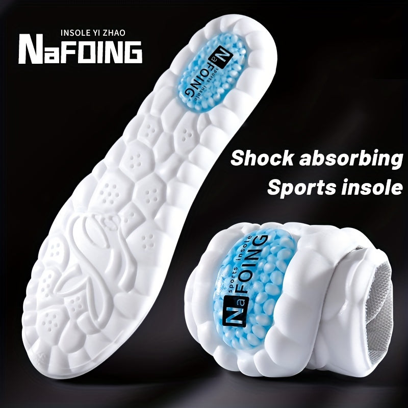 1 Pair TPU Sports Insoles with Explosive Rice Capsules - Shock Absorbing, Breathable, Lightweight Running Inserts for Enhanced Comfort and Support