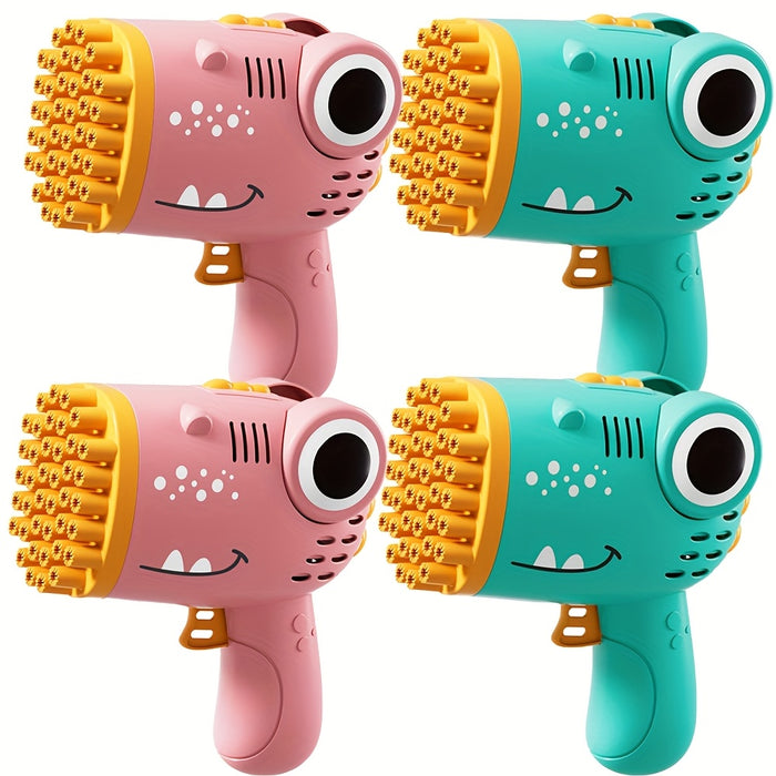 40 Holes Dinosaur Bubble Gun, Outdoor Bubble Machine Toys, Handheld Outdoor Bubble Gun Toys Seaside And Beach Accessories, Can Be Used As An Easter Gift with 10pcs Of Bubble Liquid, Best for Christmas