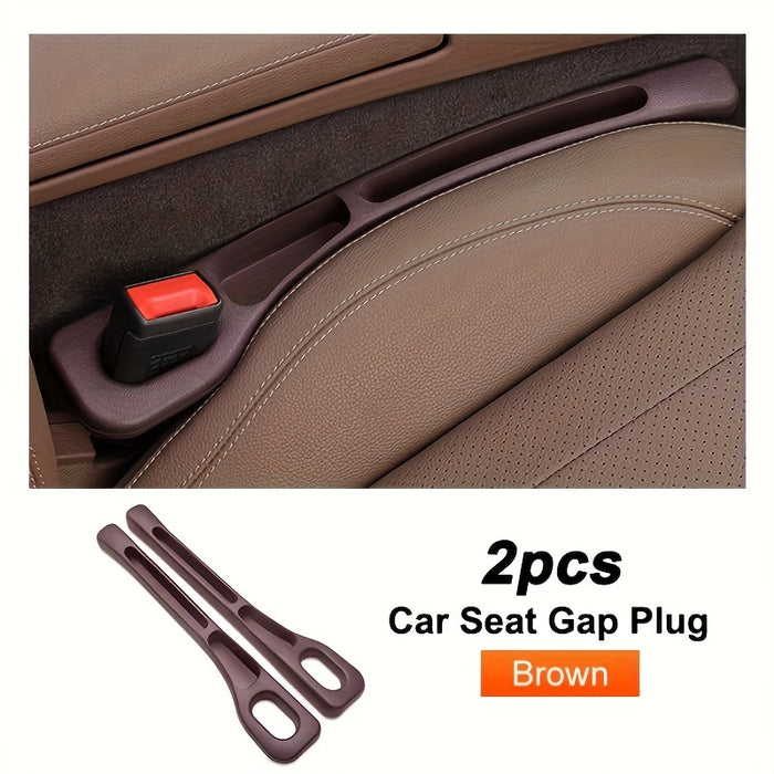 2pcs Car Seat Gap Organizer - Dual Slot Design for Keys, Phones, Cards & Coins