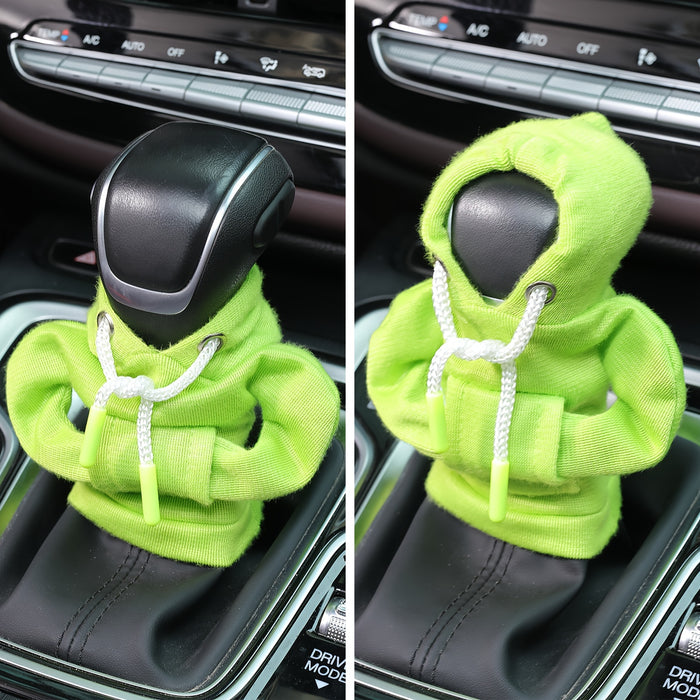 Large Universal Car Gear Shift Cover Hoodie, Fashionable Mini Hooded Sweatshirt for Auto Gear Stick Shifter Knob, Interior Accessories Decor