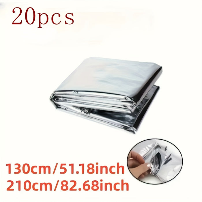 20pcs Professional Insulation Blankets - 158pcs Survival Equipment for Mountain Climbing, Hiking, Outdoor Activities, and Disaster Preparedness - Best Valentine's Day Gift for Boyfriends, Husbands
