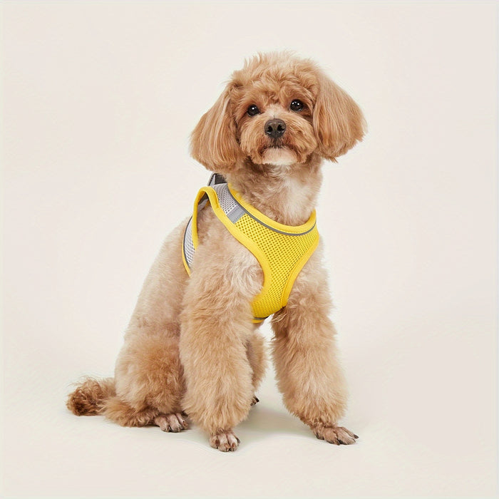 Soft Mesh Pet Harness for Small Dogs: Comfy & Safe Reflective Vest for Walking