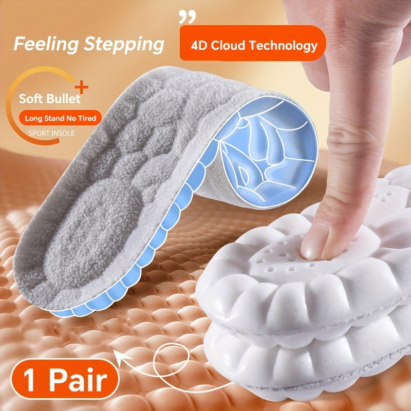 1 Pair TPU Sports Insoles with Explosive Rice Capsules - Shock Absorbing, Breathable, Lightweight Running Inserts for Enhanced Comfort and Support