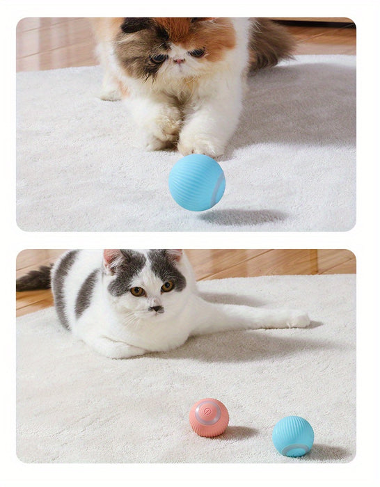 Interactive Electric Rolling Ball Cat Toy: Self-Moving & Smart Play for Kittens & Cats