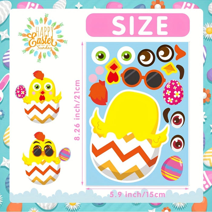 Easter Stickers, Easter Basket Stuffers Easter Egg Decorating Bunny Stickers, Easter Activities Party Favors Games Easter Crafts Gifts Bags