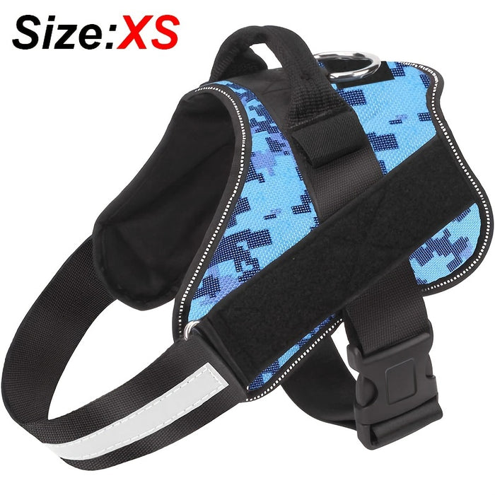Reflective No-Pull Dog Harness with Breathable Design and Handle for Control and Comfort