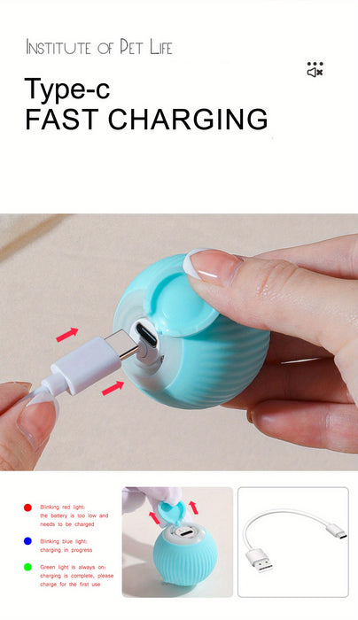 Interactive Electric Rolling Ball Cat Toy: Self-Moving & Smart Play for Kittens & Cats