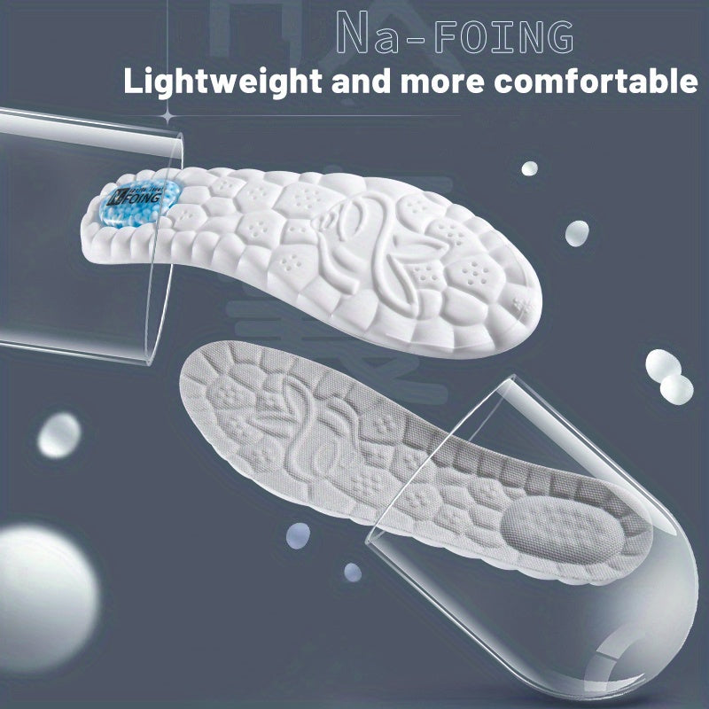 1 Pair TPU Sports Insoles with Explosive Rice Capsules - Shock Absorbing, Breathable, Lightweight Running Inserts for Enhanced Comfort and Support