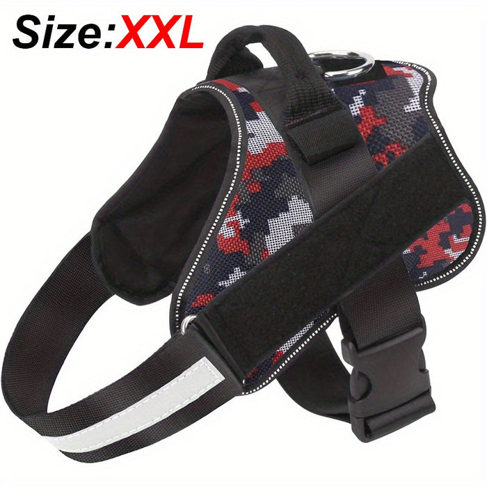 Reflective No-Pull Dog Harness with Breathable Design and Handle for Control and Comfort