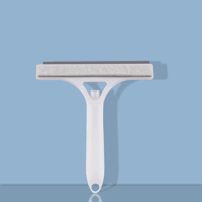 1pc Versatile 3-in-1 Glass Cleaning Tool with Spray Bottle - Double-Sided Scraper & Brush for Effortless Cleaning of Mirrors, Windows, Car Windshields, and More - Durable PC Material, Blue & White, Car Cleaning Accessories