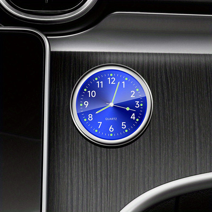 1pc Glow Decorative Clock Car Clock Mini Quartz Analog Car Dashboard Time Stick-On Clock Watch for Car Decoration Exclusive for high-end cars