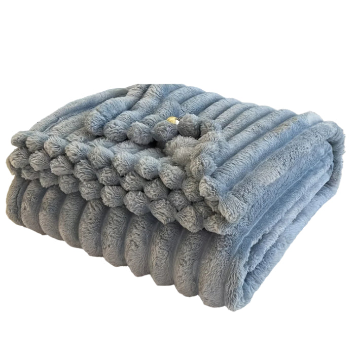 Luxurious Faux Rabbit Fur Throw Blanket
