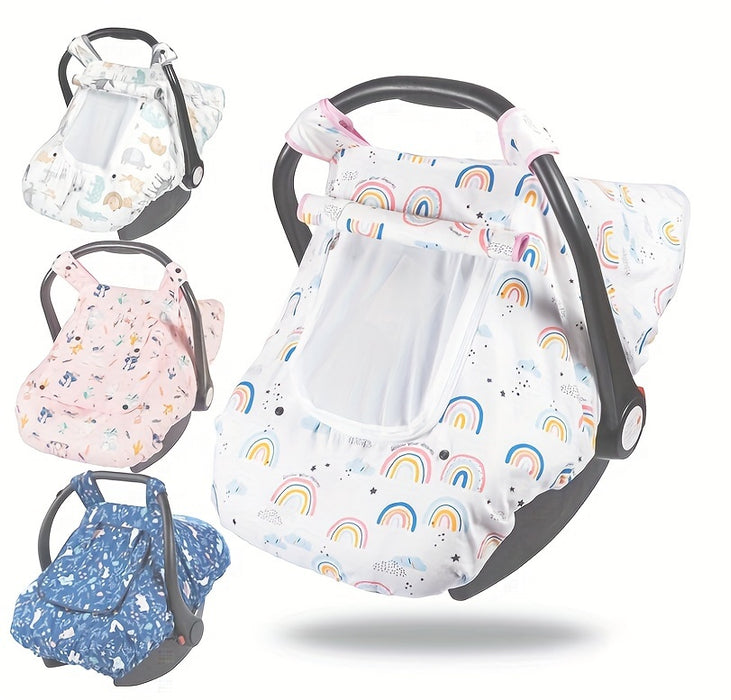 Car Seat Cover Baby, Minky Baby Car Seat Cover, 3 In 1 Carseat Sover For Winter, Winter Carseat Cover For Baby With Storage Bag