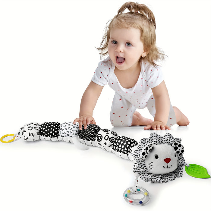 Nfant Youngsters Musical Stuffed Animal Toys for 0-3-6-12 Months, with Multi-Sensory Crinkle, Rattle And Textures, Youngsters Tummy Time Toys for Youngsters, Youngsters Boy Girl Gifts, Purple for CATERPILLAR
