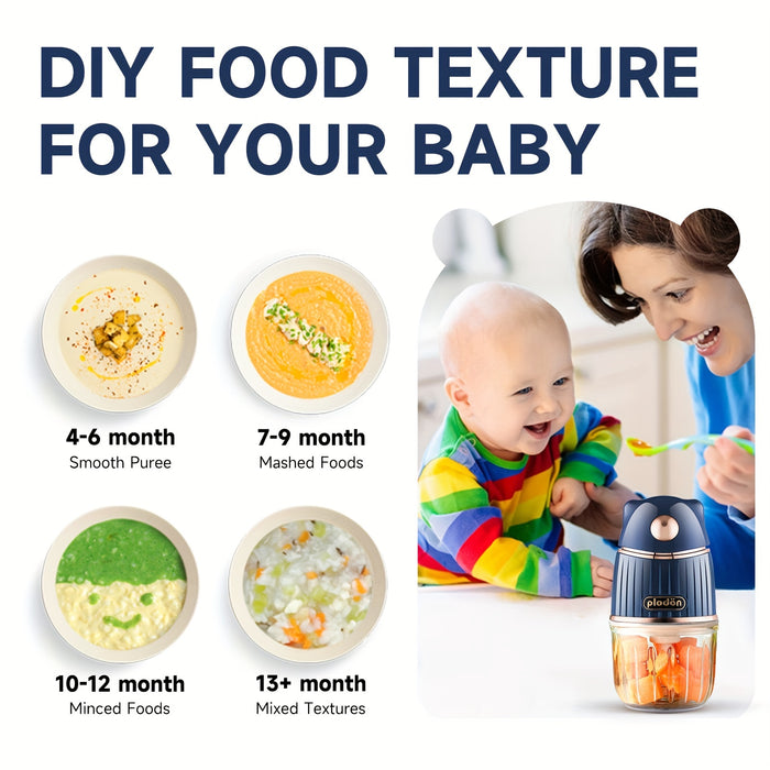 Baby Food Maker Baby Food Processor Set With 2 Glass Bowls (600ml+300ml) Baby Food Blender For Baby Puree