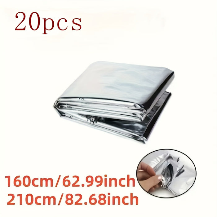20pcs Professional Insulation Blankets - 158pcs Survival Equipment for Mountain Climbing, Hiking, Outdoor Activities, and Disaster Preparedness - Best Valentine's Day Gift for Boyfriends, Husbands