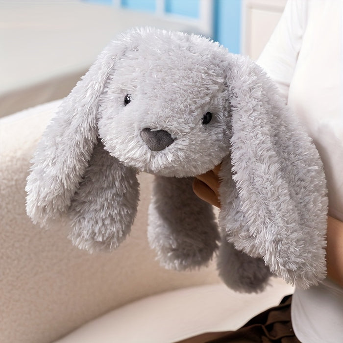 A Cute Plush Toy of a Rabbit with Big Ears, Measuring 35Cm/13.77In, Made of Soft Polyester Fiber, Perfect for Holidays And Birthday Gifts, Home Decoration, Halloween, And Easter.