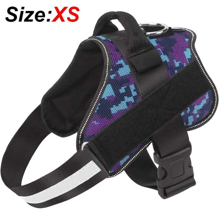 Reflective No-Pull Dog Harness with Breathable Design and Handle for Control and Comfort