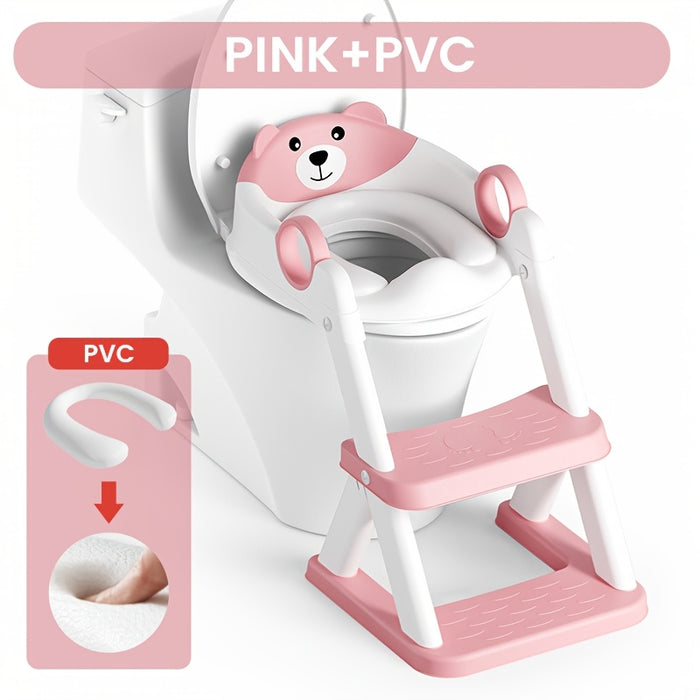 Potty Training Seat, Upgrade Toddler Toilet Seat, 2 In 1 Potty Training Toilet, Splash Guard No-Slip Pad Step Stool