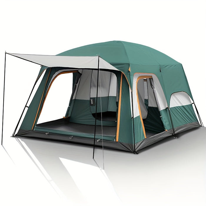 Versatile Large Outdoor Tent with Canopy & Mosquito Net - Waterproof, Fits 8-12 People, Perfect for Camping, Beach Trips & Gatherings - For Families & Groups - Ideal for Outdoor Adventures & Events - Great Gift for Camping En