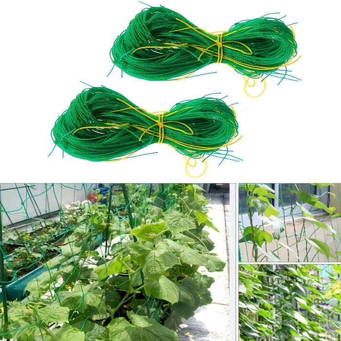 Set of 2 Sturdy PVC Garden Trellis Netting - Reliable Support for Vines, Blooms & Produce, Simple Installation, Weatherproof, Climbing Garden Rope, Ideal for Spring