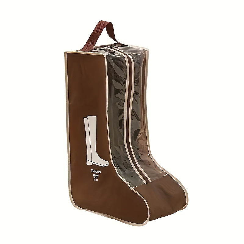 Transparent Shoe Bag With Carry Handle, Non-Woven Material, Elegant Design, Long-Lasting Use, Machine Washable