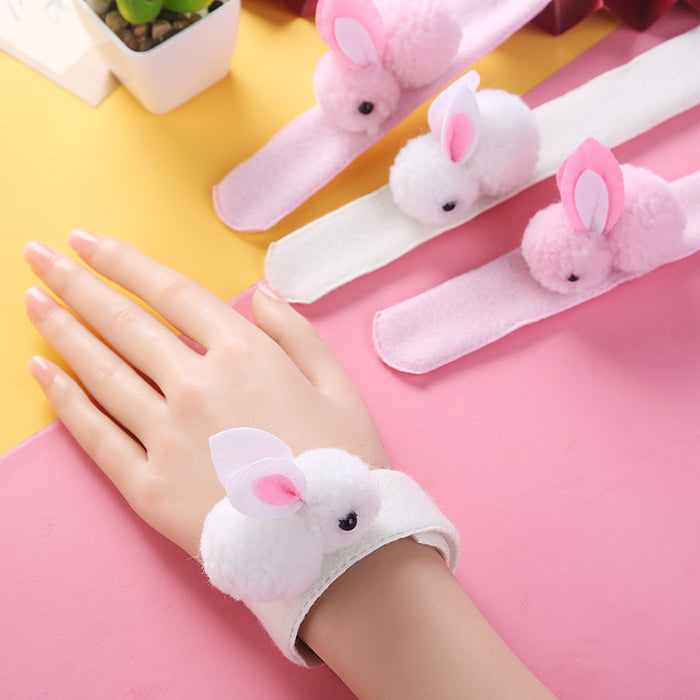 HIMOP Easter Bunny Pp Circle Small Gift Rabbit Ear Pp Circle, Cute White Polyester Non-woven Fabric, for Teen, Easter Holiday