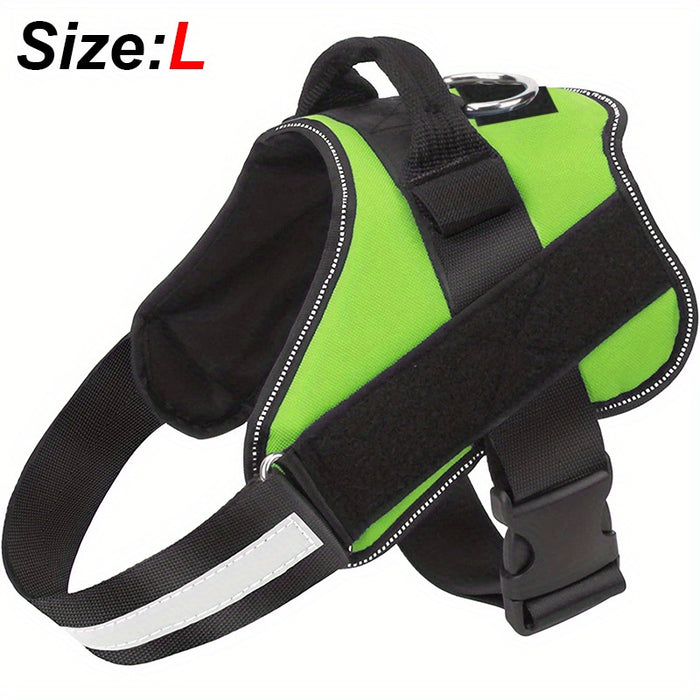 Reflective No-Pull Dog Harness with Breathable Design and Handle for Control and Comfort