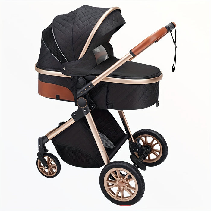 High Landscape Baby Stroller, Portable Folding Bidirectional Shock-absorbing Stroller That Can Sit And Lie Down