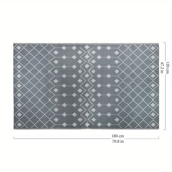 1pc, reversible outdoor Mat, outdoornothing else, stain-resistant and durable, made of polypropylene material, foldable, double-sided design, suitable for RV patio, outdoor camping, backyard and picnic use, lightweight and ea