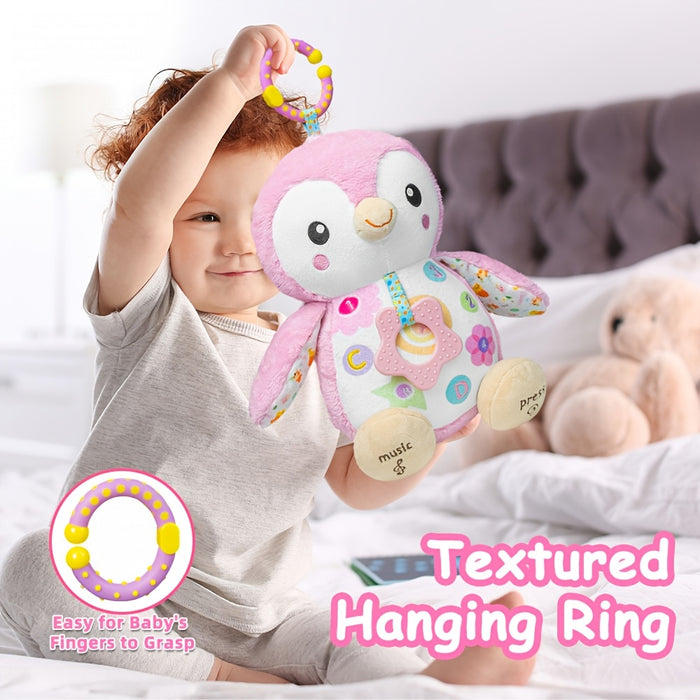 Penguin Baby Toys 0-6-12 Months, Stuffed Animal Plush Toy, Textured HangingRingRattles & Crinkle Sound Paper, Tummy Time Toys For Newborns Toys For 0-6.12Months Boy/Girls, Valentine'S Day, Halloween, Christmas, Easter, And Bi