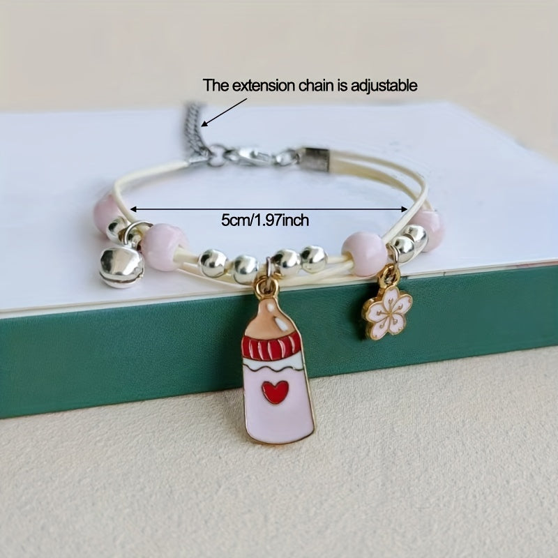 1pc Fashionable Cute Cartoon Bunny Bracelet, For Girls, Easter Gift